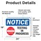 Signmission Testing In Progress Sign With Symbol, 24 in W x Rectangle, Vinyl Decal OS-2PACK-NS-D-1824-L-18549 - alternate 2